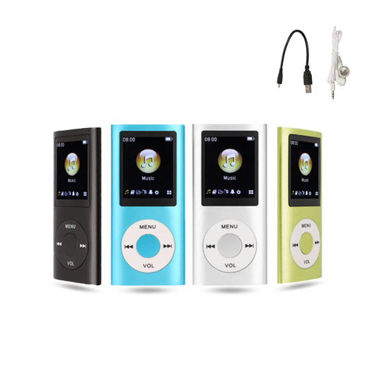 Slim MP3 Player with High-Fidelity Sound - 64GB Support (Black)